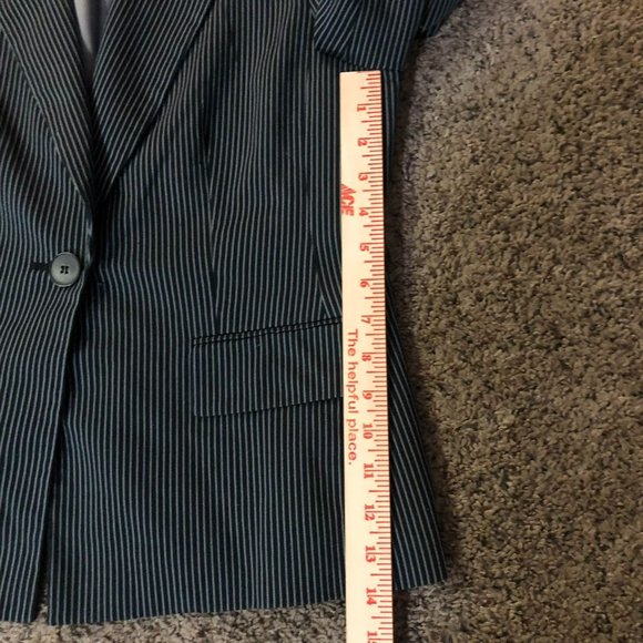 Anne Klein Blazer Womens 10 Used Pinstripe - Picture 11 of 16